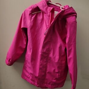 Cat & Jack Pink Toddler Girl Raincoat Jacket Size 5T Fall Spring Waterproof